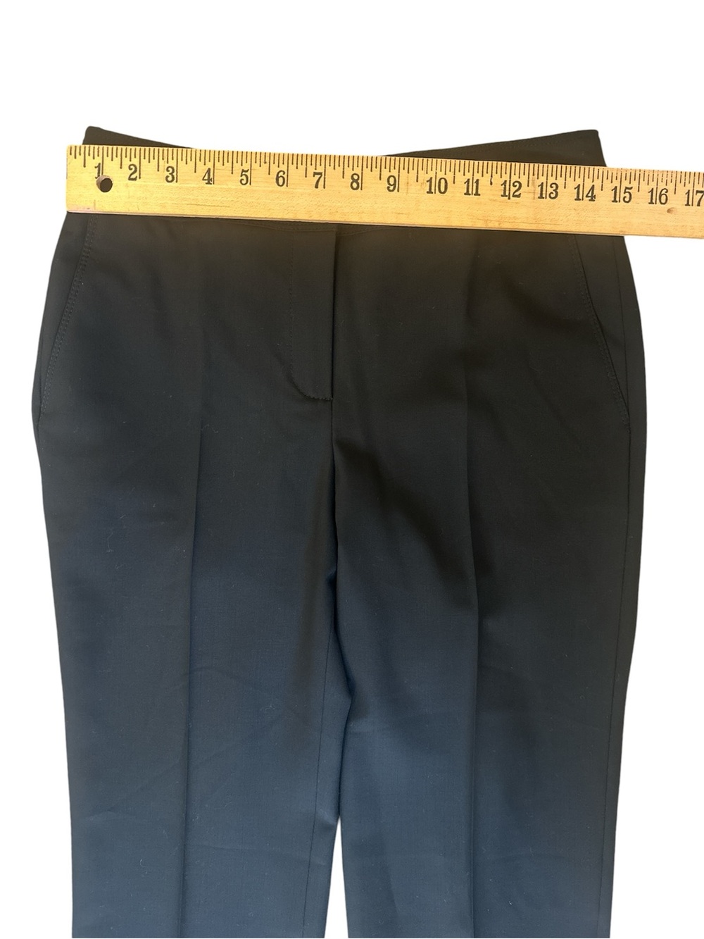 Burberry Black Wool Trousers 4 Lined Flat Front Dress Pant Straight Leg NWT $325 - Picture 12 of 12